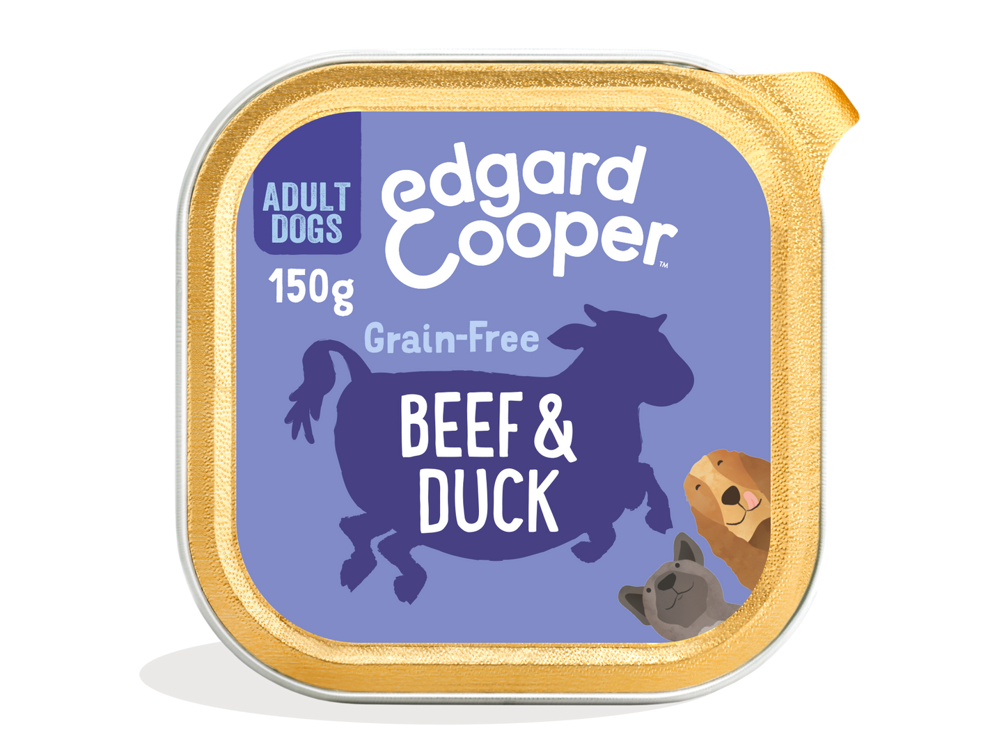Tarrina de comida para perros con ternera y pato sin cereales | Edgard & Cooper 150 g