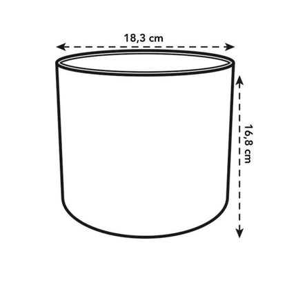 Vaso redondo Ocean Elho reciclado verde Pacífico 18 cm