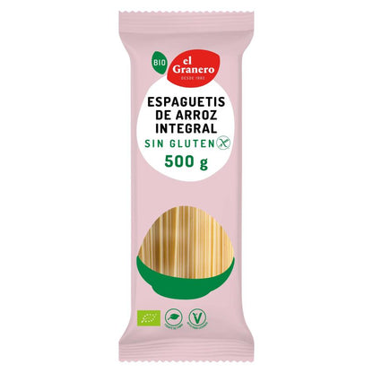 Esparguete El Granero de Arroz Integral Sem Glúten, 500 g