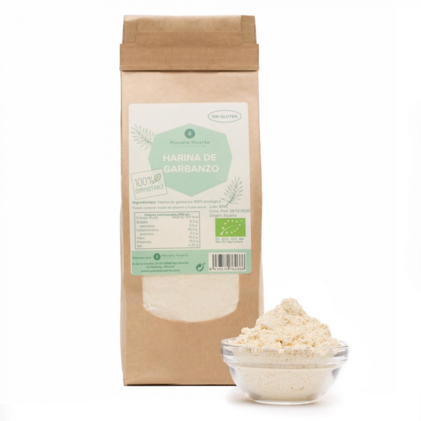 Farinha de Grão de Bico sem Glúten ECO Planeta Huerto 500 g