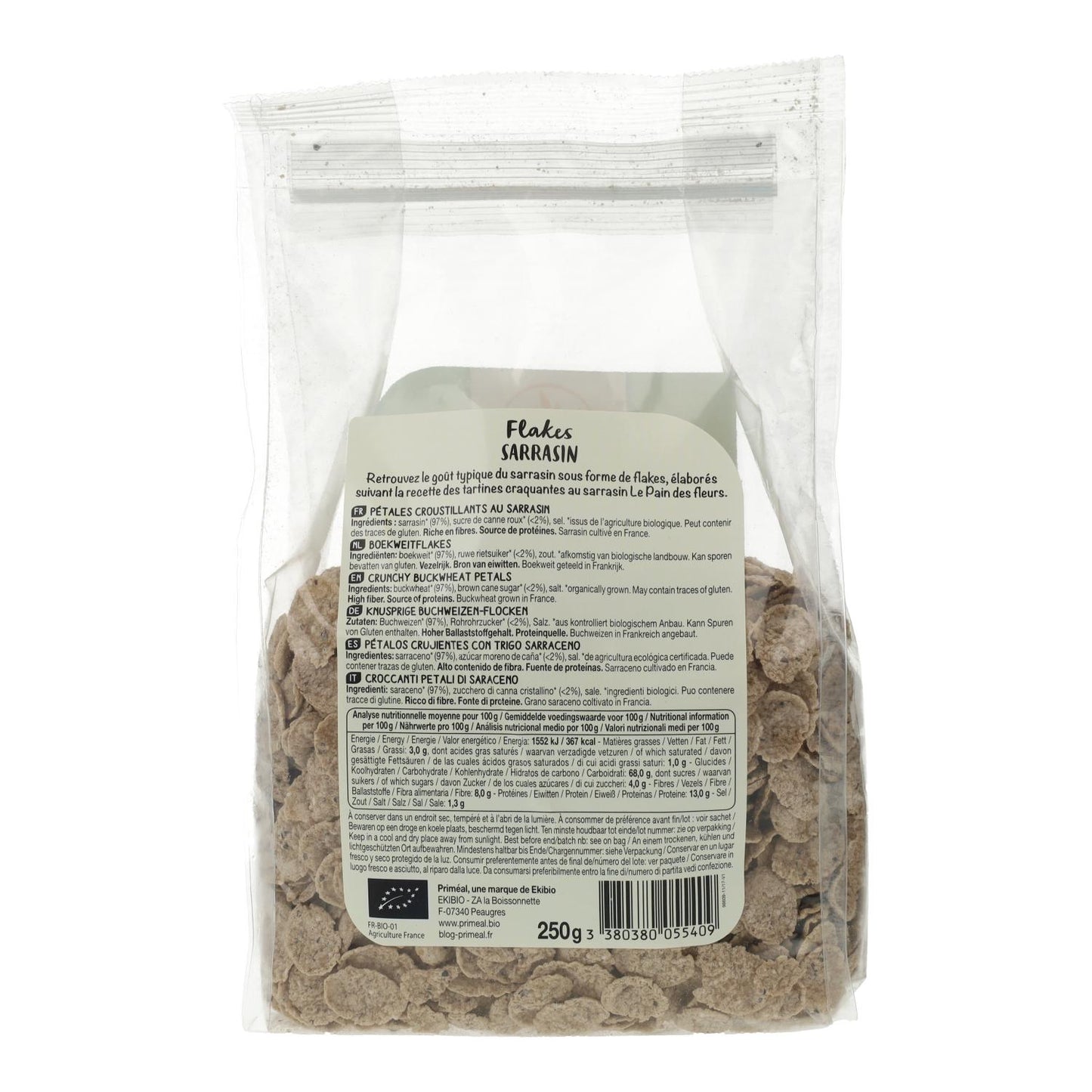 Primeal Bio Flocos de Trigo Sarraceno 250 g