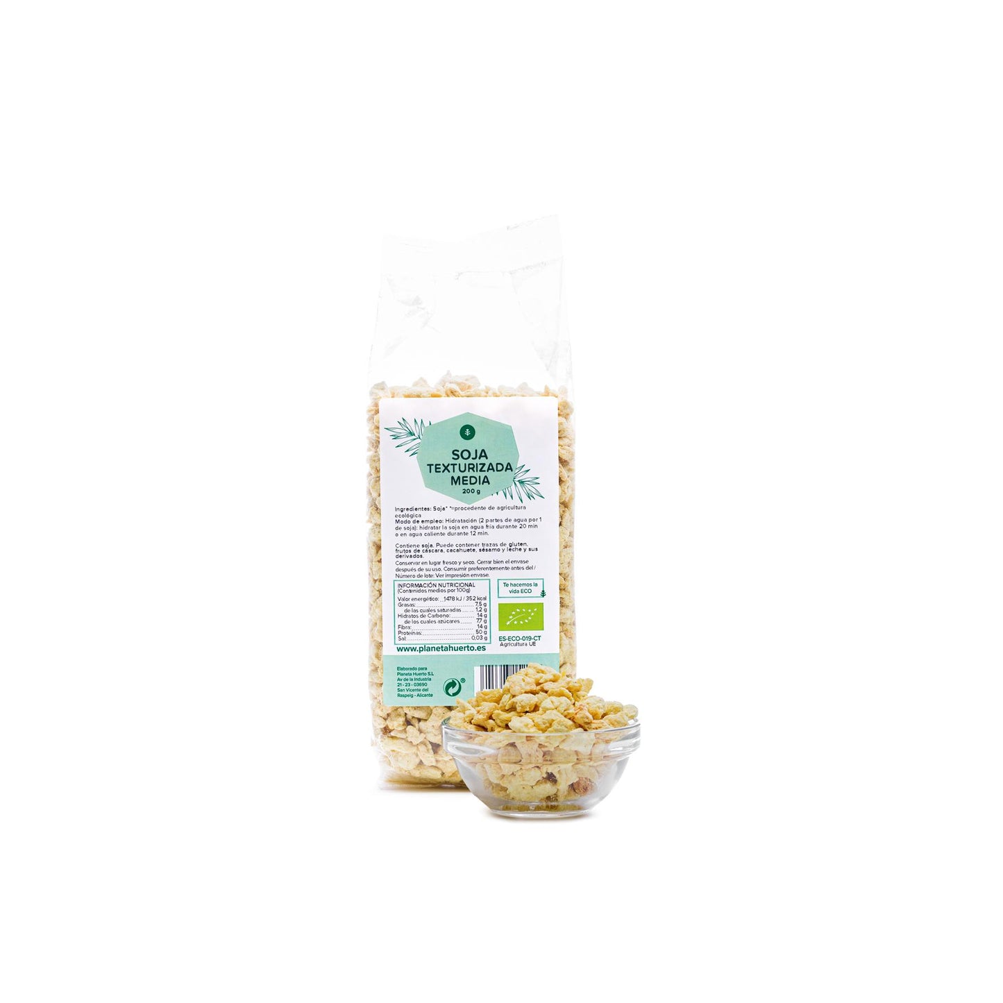 Sementes de soja texturizadas ECO Planeta Huerto 200 g
