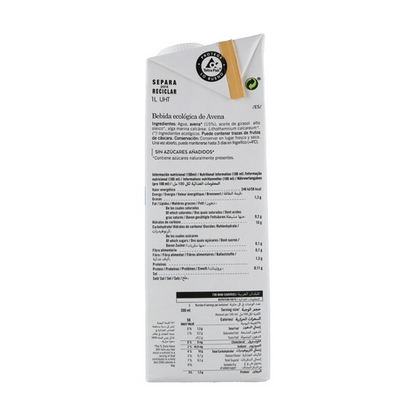 Bebida de avena nature Bio Amandin 1 L