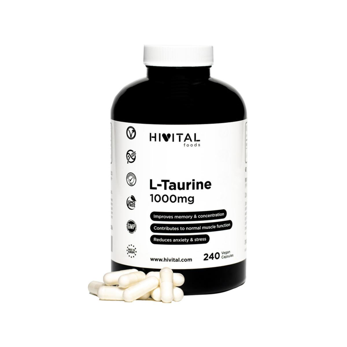 Hivital L-Taurina 240 cápsulas