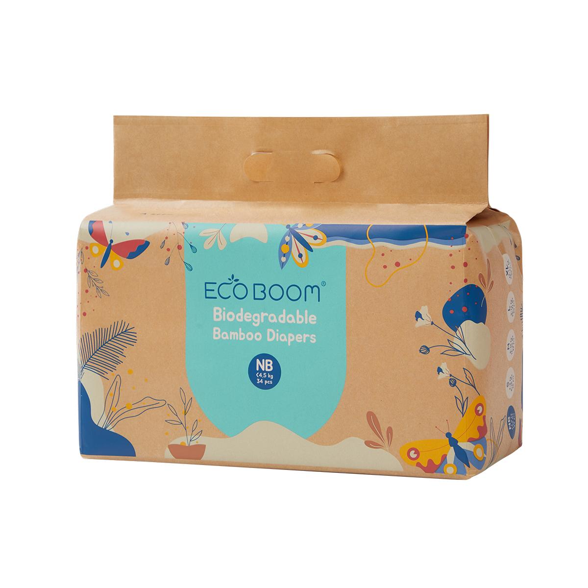 Fralda Ecoboom T1 Bamboo 34 unidades