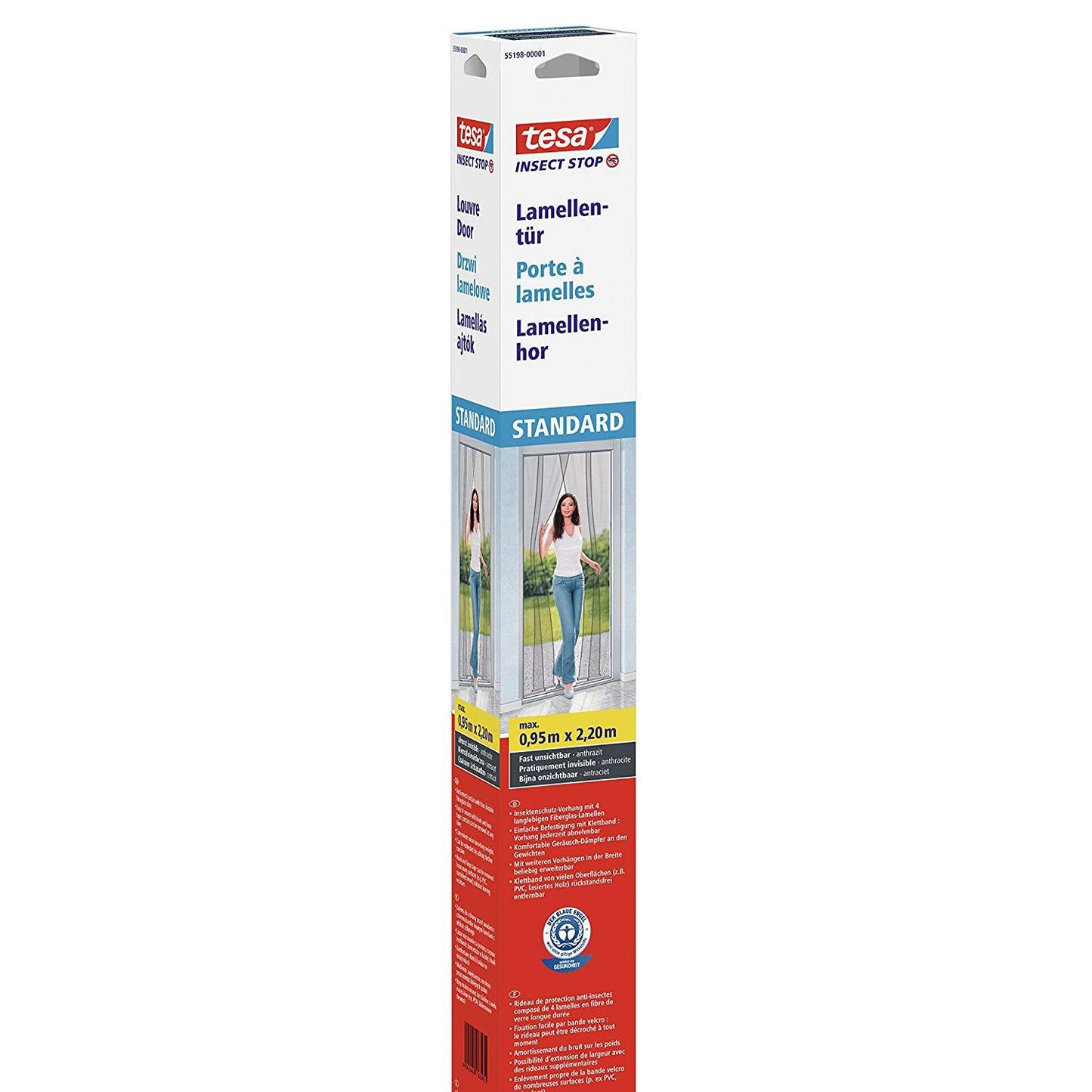 Cortina mosquiteira preta standard 2,2m x 0,95m Tesa