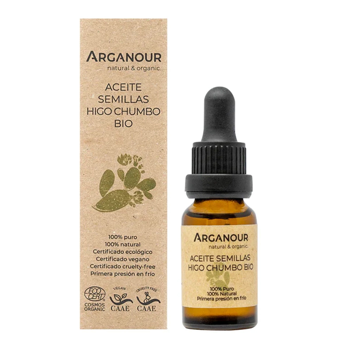 Óleo de Semente de Pera Espinhosa Biológico Puro Arganour 15ml