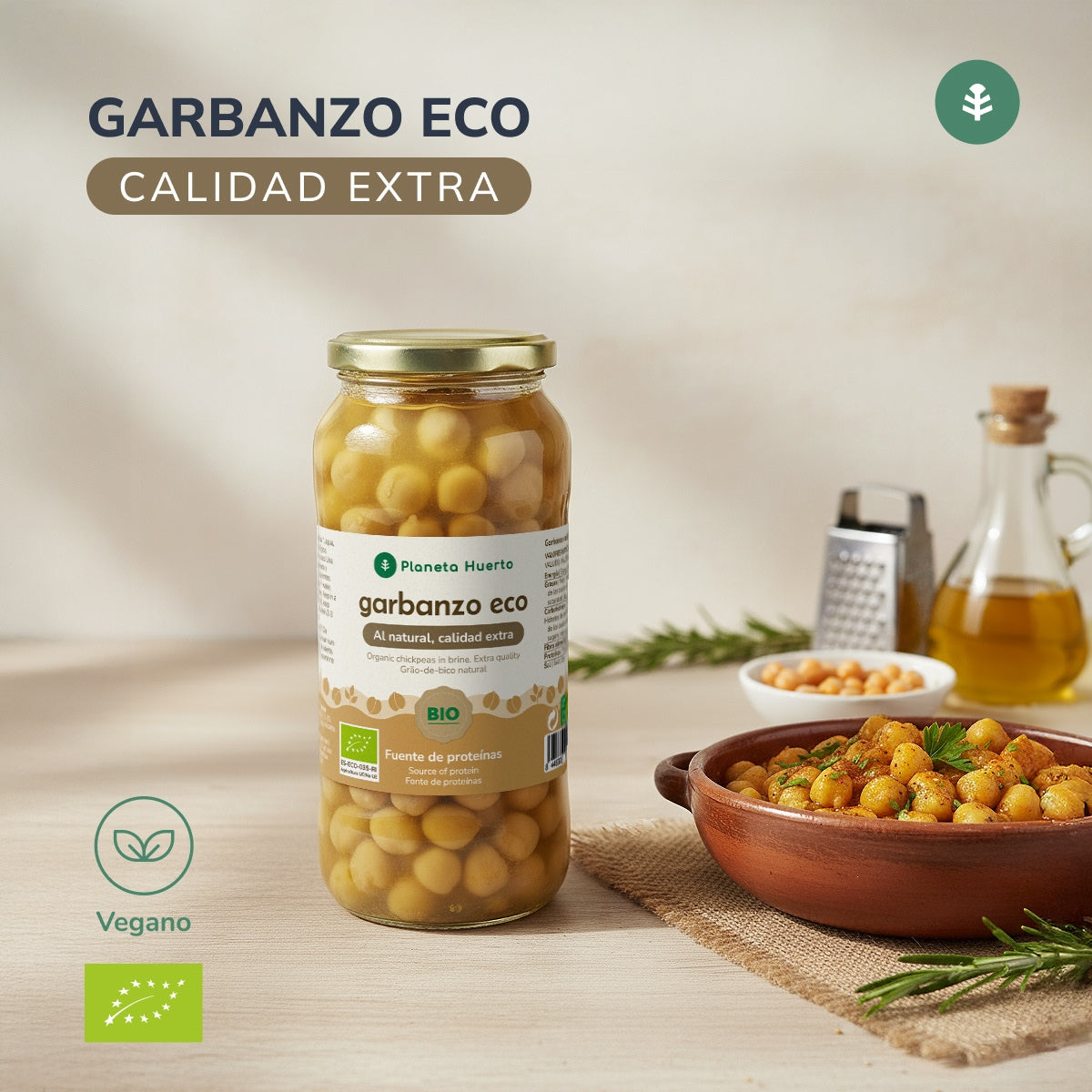 Grão de bico cozido ECO Planeta Huerto 400 g