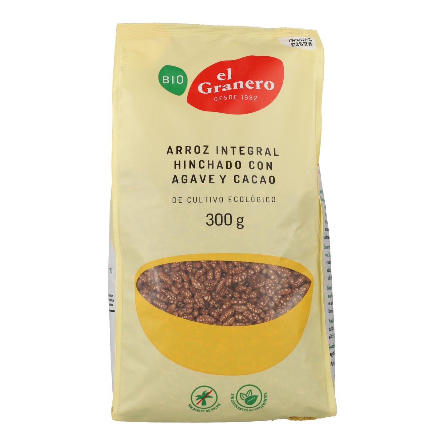 Arroz integral tufado El Granero com agave e cacau, 300g 