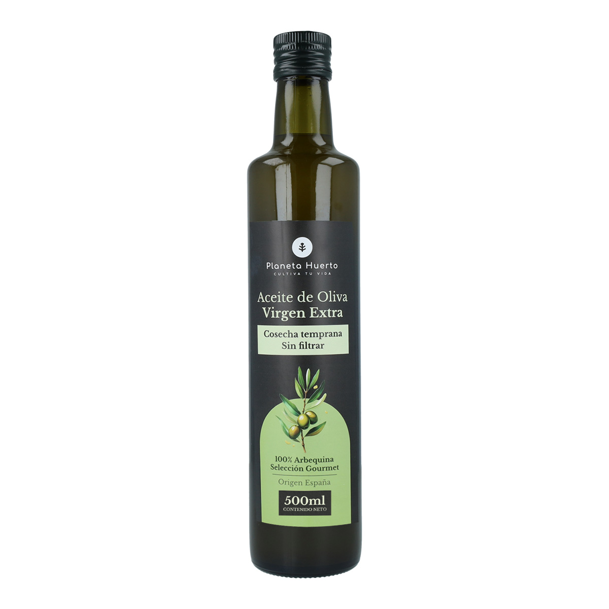 Azeite Virgem Verde Extra Colheita Precoce Planeta Huerto Não Filtrado 500 mL