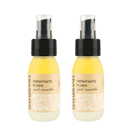 Pack de 2 Fluidos Hidratantes para Pele Sensível 100% BIO Matarrania 60 ml