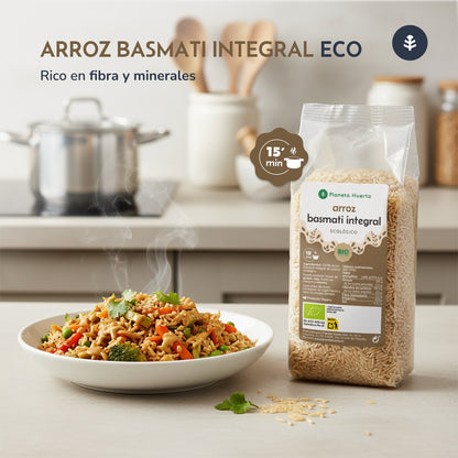 Arroz Basmati Integral Biológico Planeta Huerto 500 g