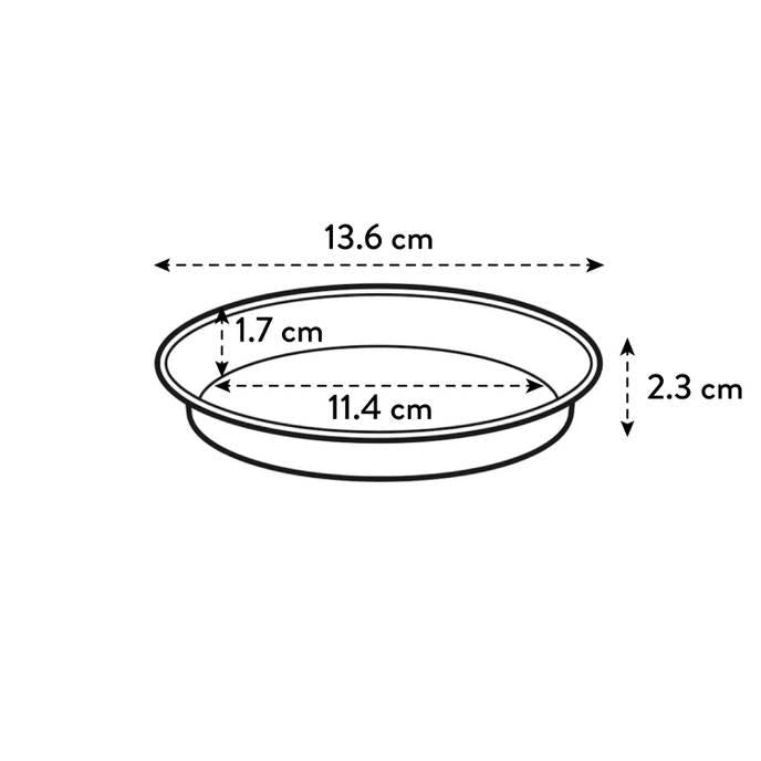 Prato para vaso de orquídeas Elho da Green Basics 10 cm