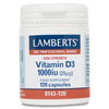 Vitamina D3 1000 UI (25 µg) Lamberts, 120 cápsulas