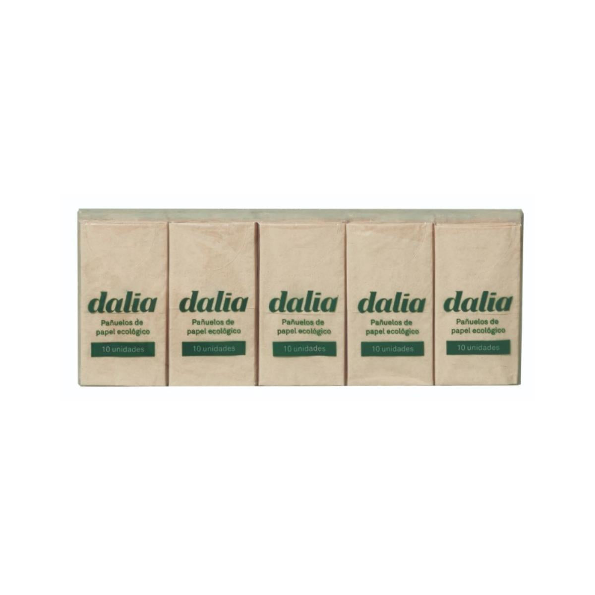 Embalagem de 10 lenços de bolso orgânicos não branqueados. Dalia
