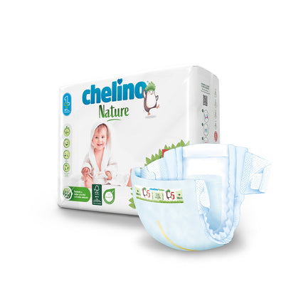 Fraldas Chelino Nature T5 13-18 kg 30 unidades