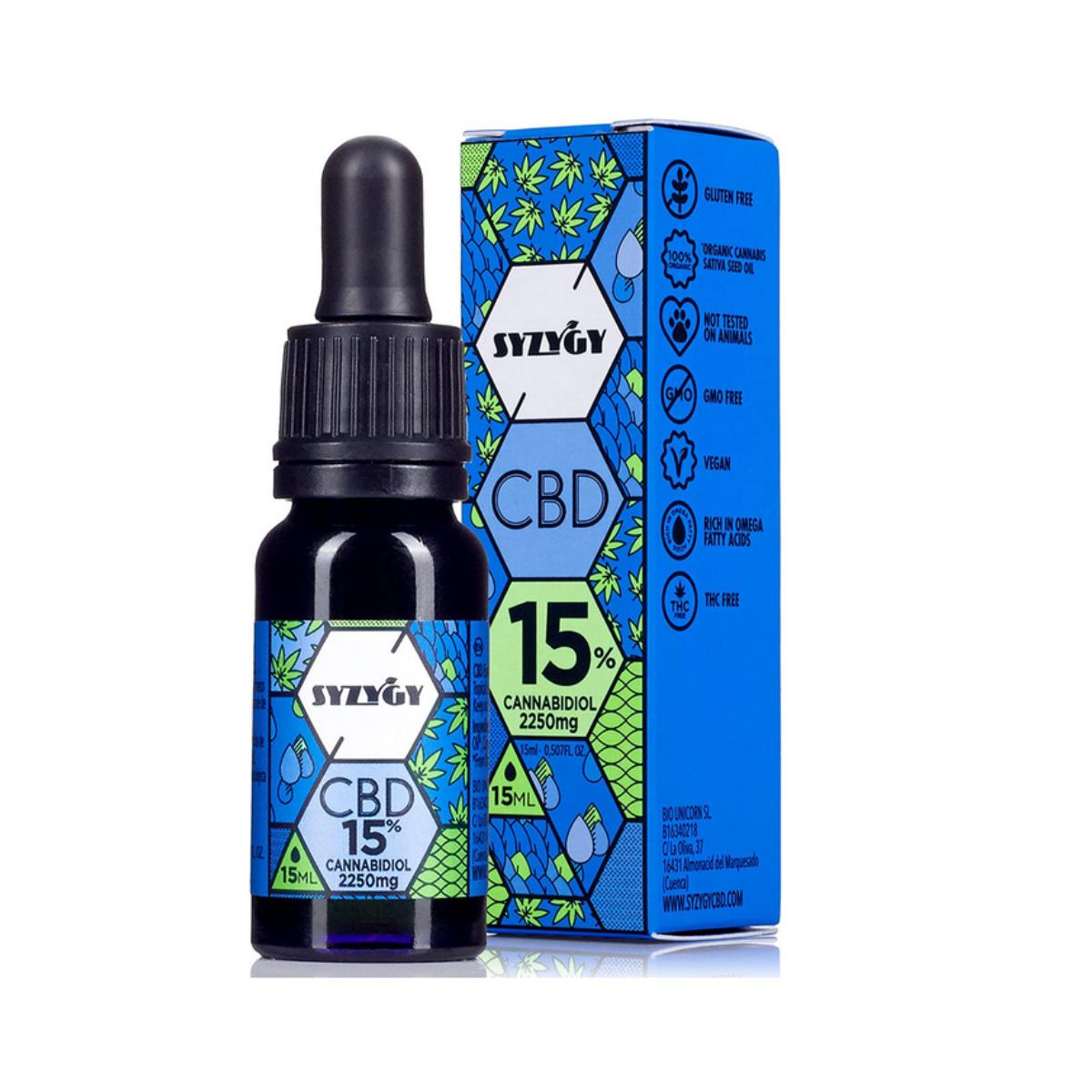 Auténtico CBD Oil 15% Isolado, 15 ml. SYZYGY Food