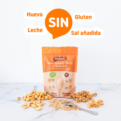 Smileat Mix de Nozes e Amendoins Biológicos 200g, Pó para Introdução Precoce