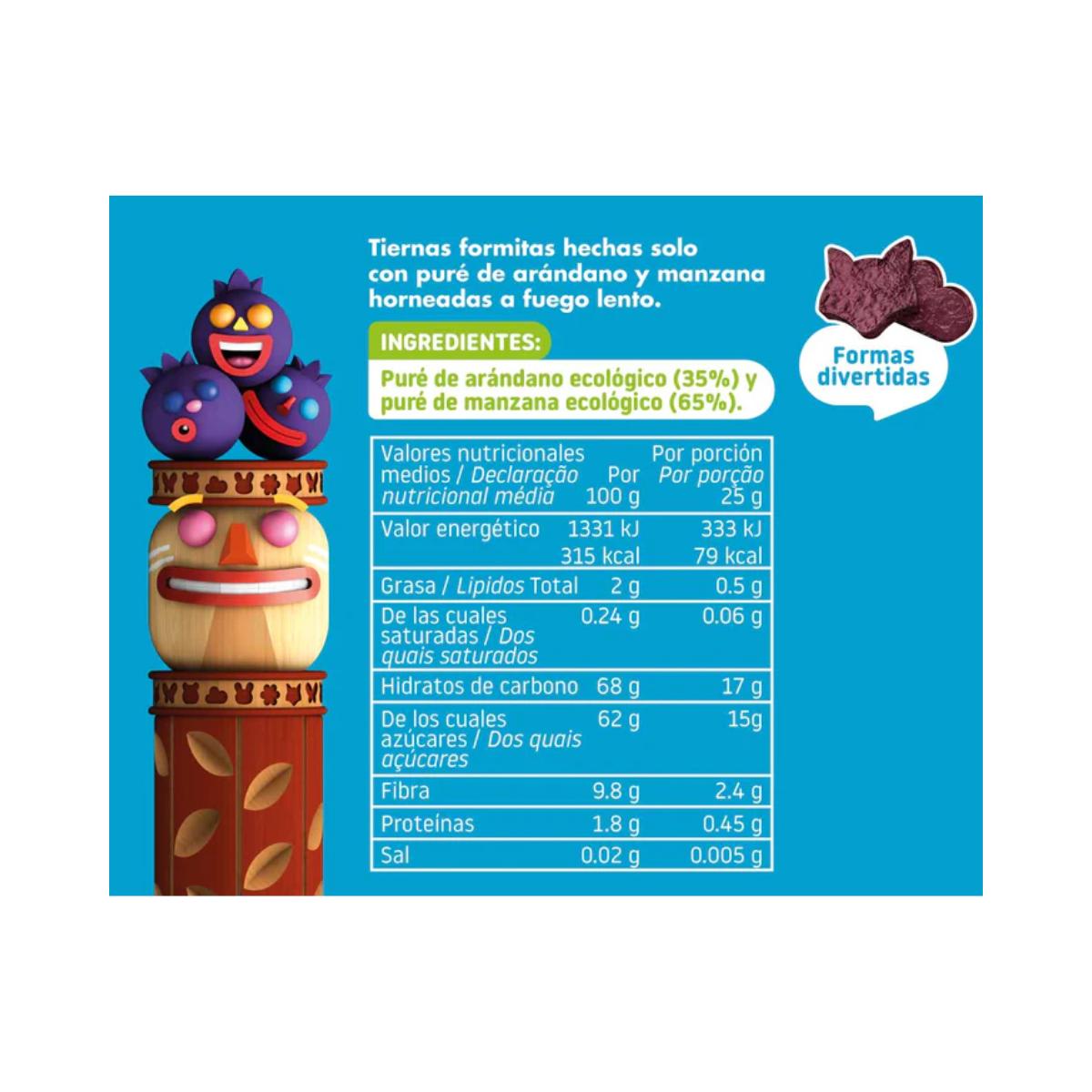 Snack de Maçã e Mirtilo Biológico 25g, Triboo