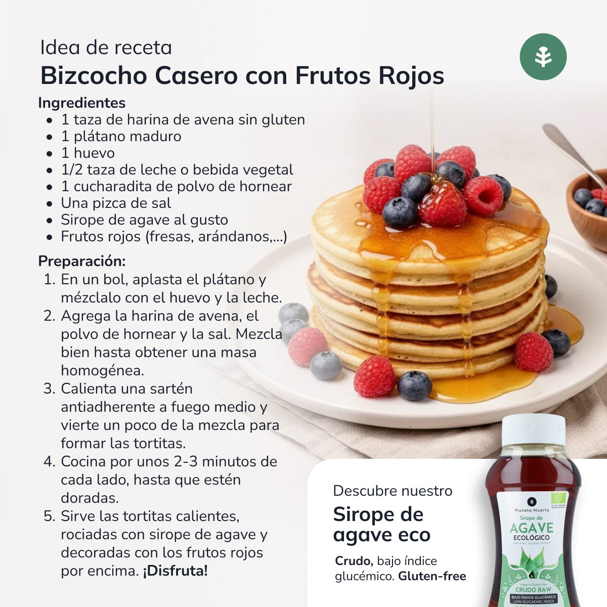 Farinha de Aveia Integral Sem Glúten Eco Planeta Huerto 800 g