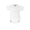 Body Cambrass branco com gola e manga curta, tamanho 3