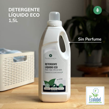Detergente líquido para roupa Planeta Huerto ECO sem perfume 1,5 litros