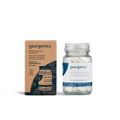 Colutório de menta 180 comprimidos Georganics