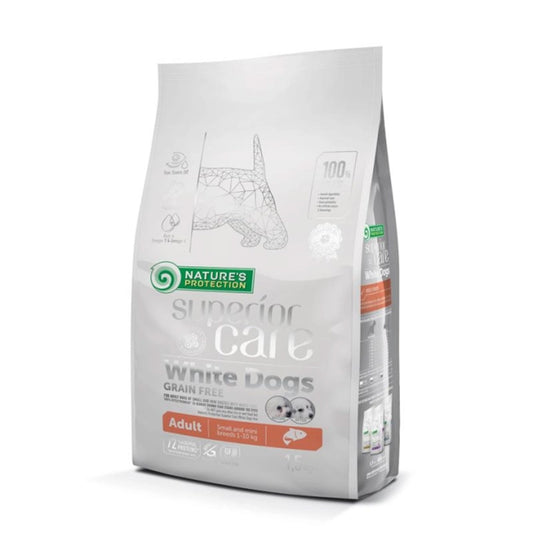 Nature's Protection White Dog Food Sem Grão Salmão Adulto Raças Pequenas 10 Kg