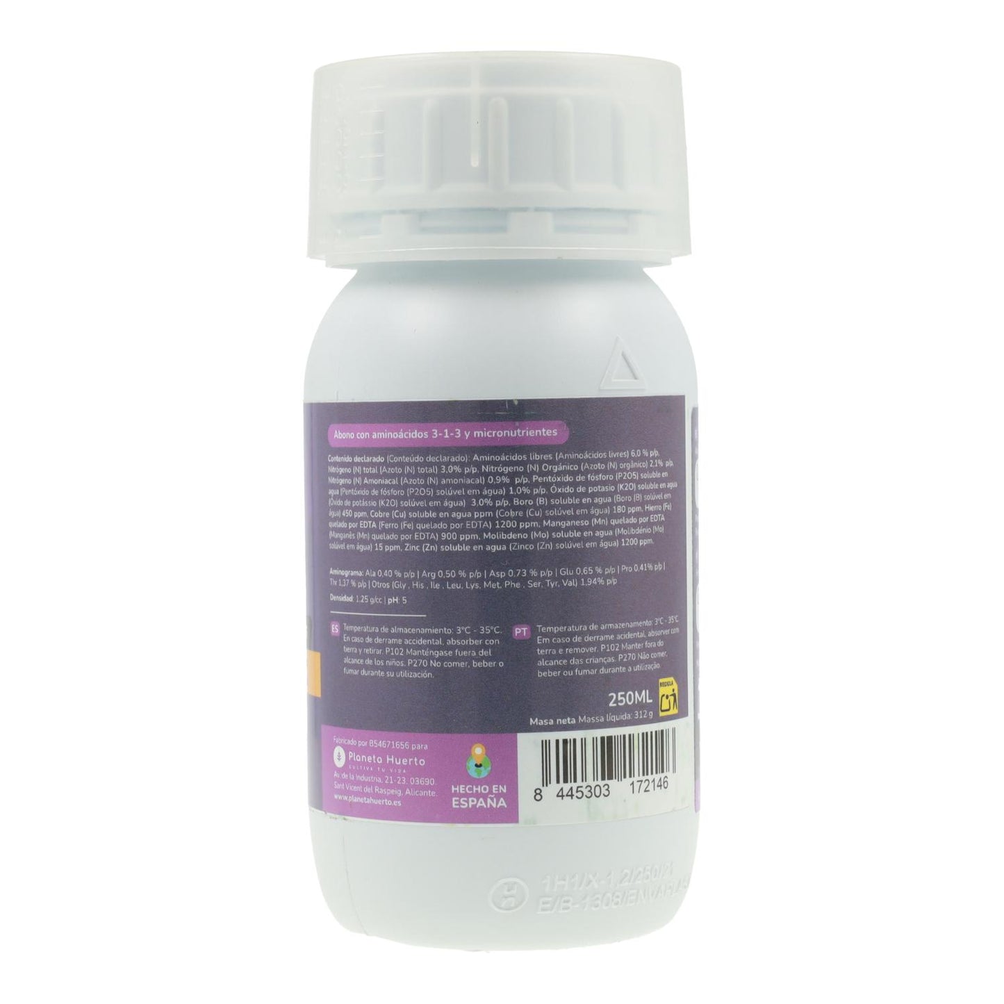 Fertilizante Líquido Planeta Huerto para Orquídeas 250 ml