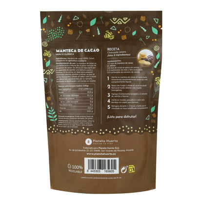 Manteiga de cacau pura em pedaços ECO Planeta Huerto 250 g