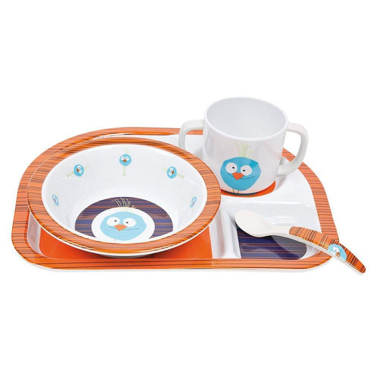 conjunto de pratos para pássaros selvagens 5 peças