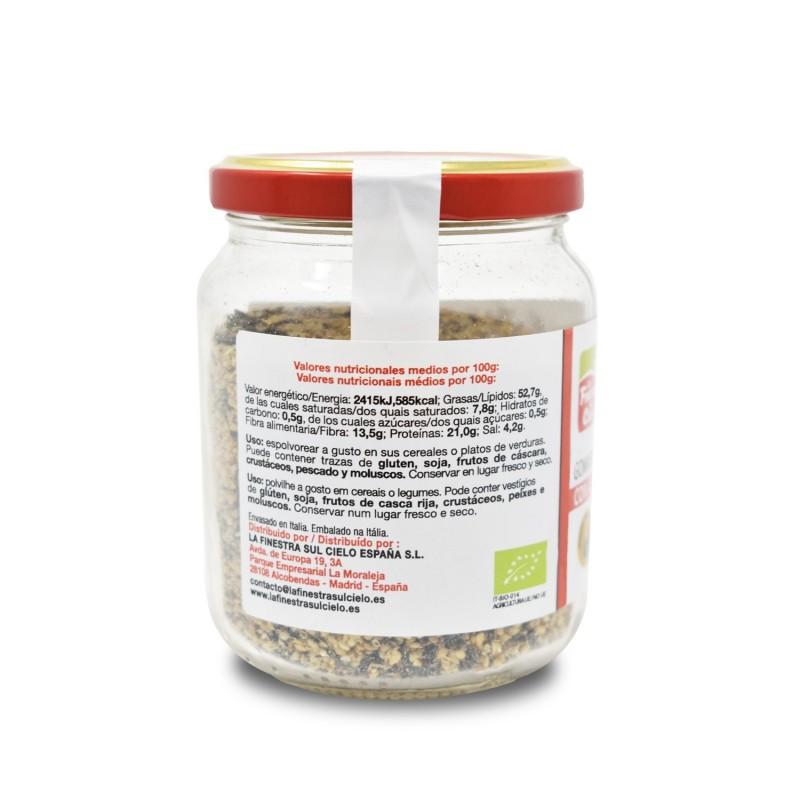 Gomasio com algas orgânicas La Finestra Sul Cielo 150 g