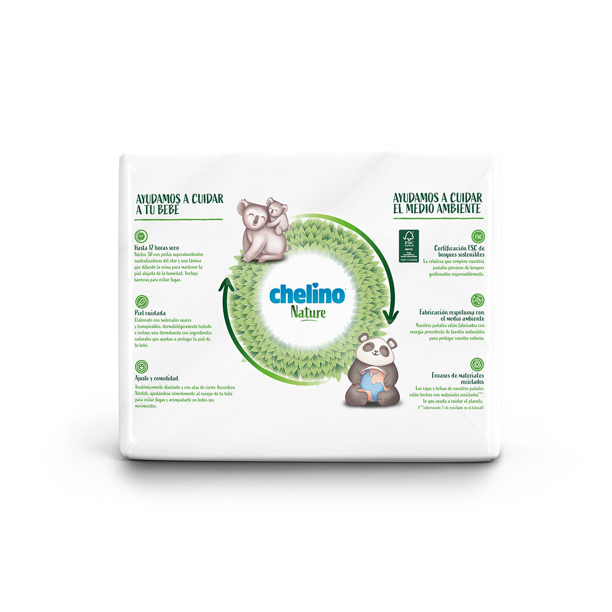 Pack poupança fraldas T5 13-18 kg Chelino Nature 120 unidades