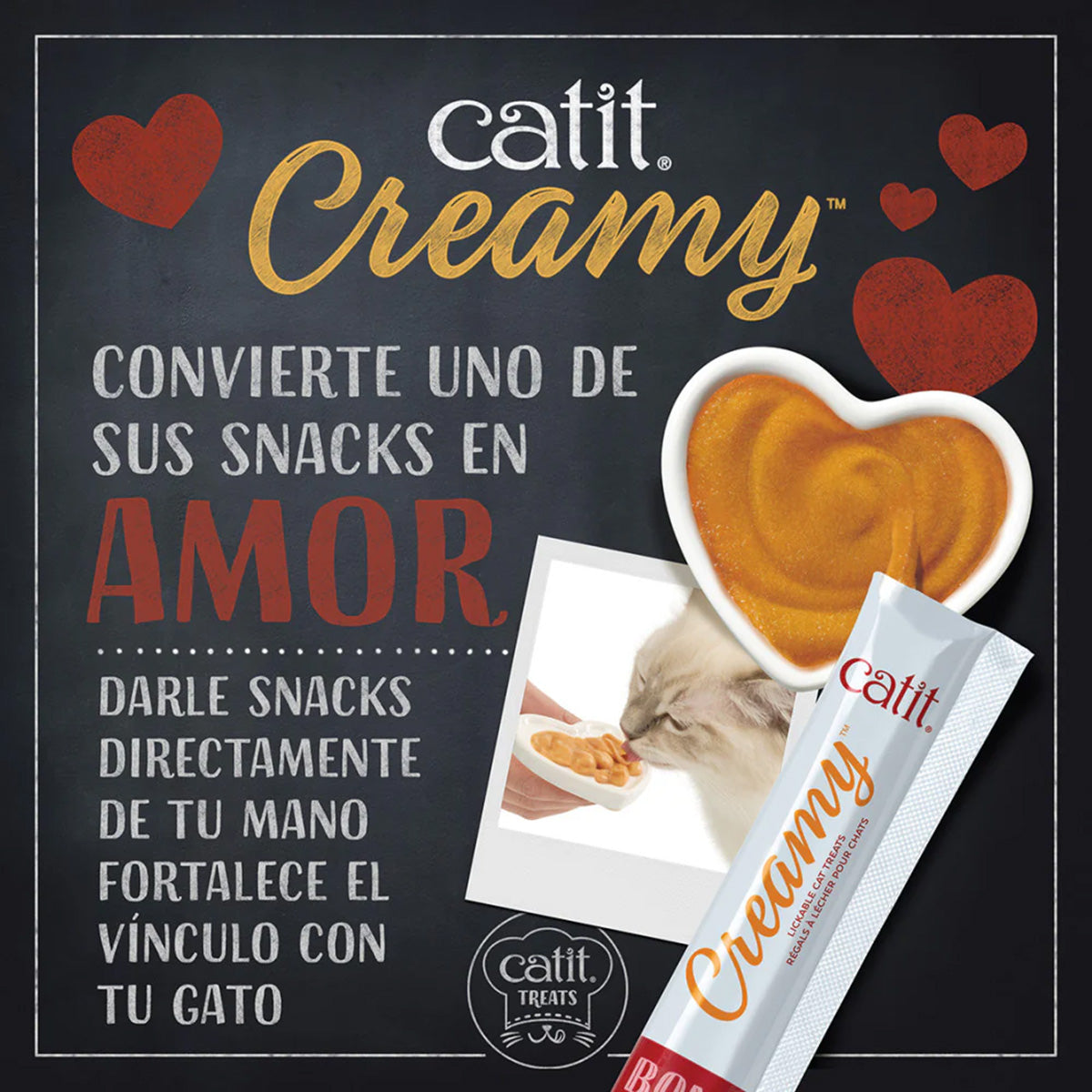 Snack líquido para gatos sabor atún Creamy 50 x 10 g Catit