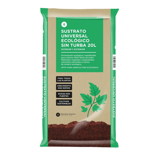 Substrato Universal Sem Turfa ECO Planeta Huerto 20 L