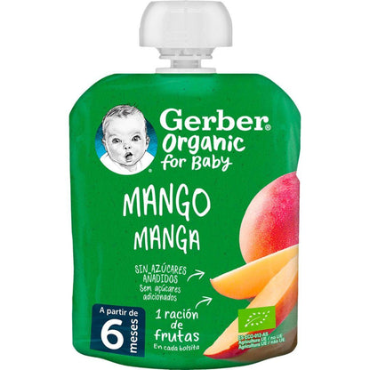 Papinha de Manga Orgânica Gerber para Bebé em Saqueta 90g