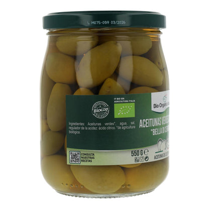 Azeitonas Verdes Gigantes Bio Organica Itália 550 gr