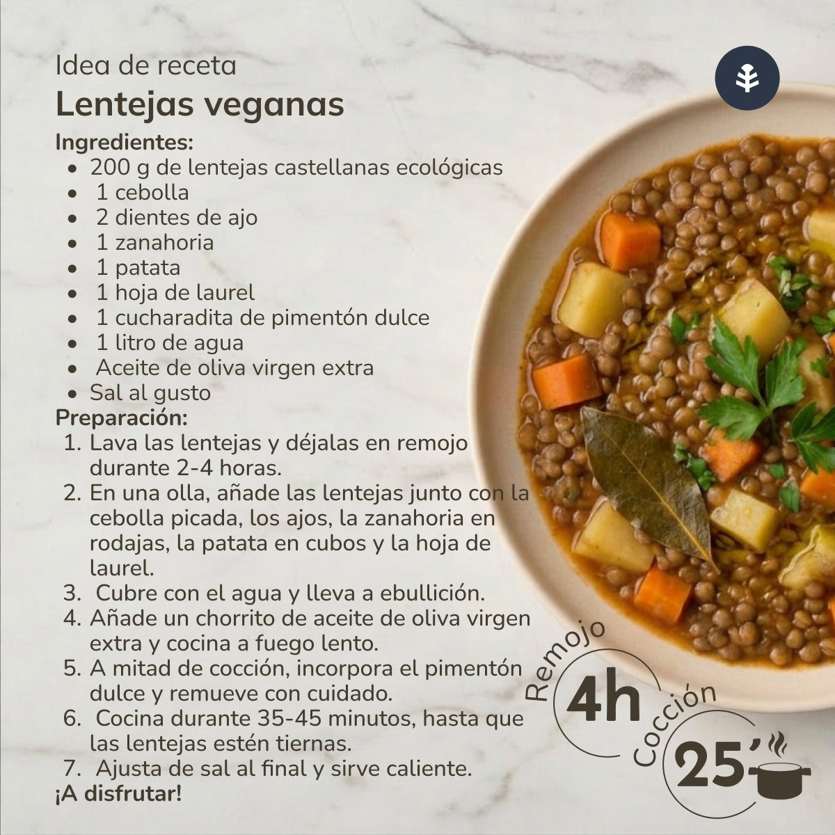 Lentilhas Castelhanas ECO Planeta Huerto 1 kg