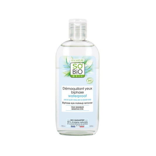 So'Bio étic removedor de maquilhagem bifásico à prova de água para os olhos 100 ml