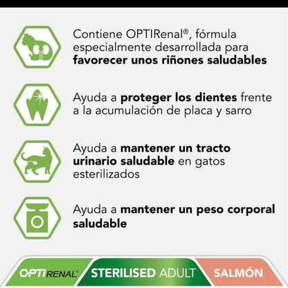 PRO PLAN Sterilized Cat OPTIRENAL Salmão 1,5 Kg 1,5 kg