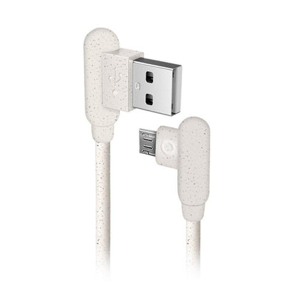 Cabo Micro USB ecológico feito de 35% de materiais SBS biodegradáveis ​​Branco