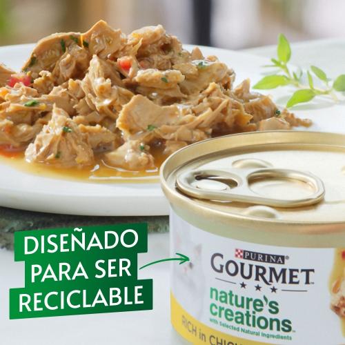 GOURMET Nature's Creations Mini Filetes Ricos em Frango e Peru 4 x 85 g