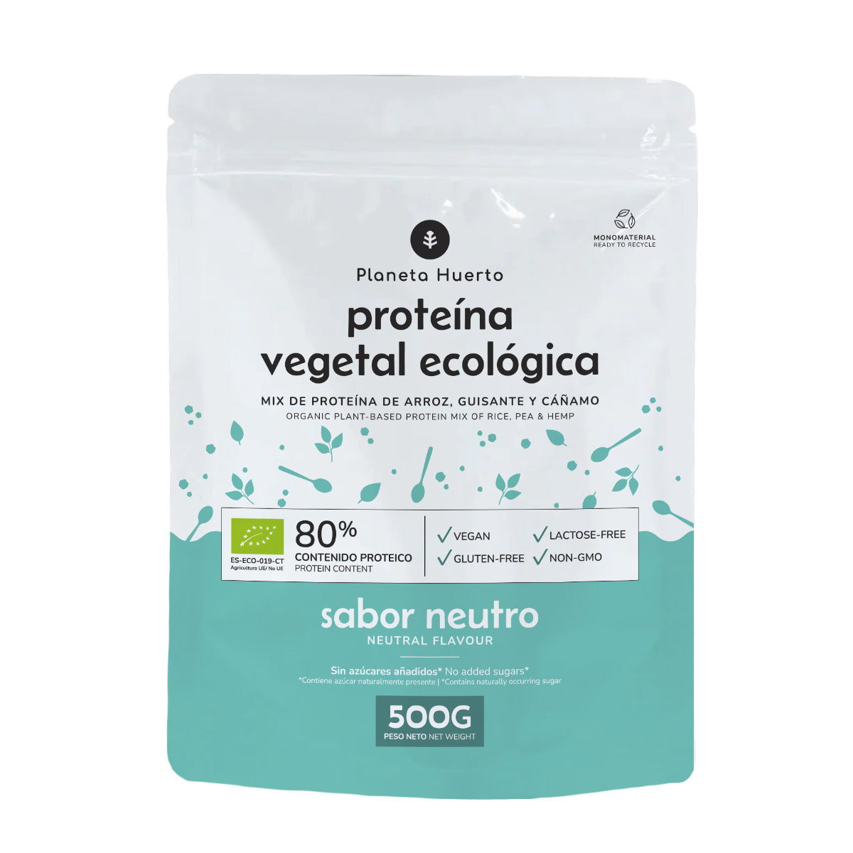 Proteína Vegetal Neutra ECO 80% Planeta Huerto 500 g