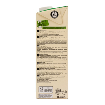 Bebida Vegetal de Amêndoa adoçada com Agave Orgânico EcoMil 1 L