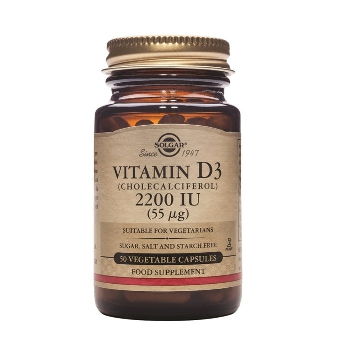 Vitamina D3 2200 UI 50 cápsulas vegetais