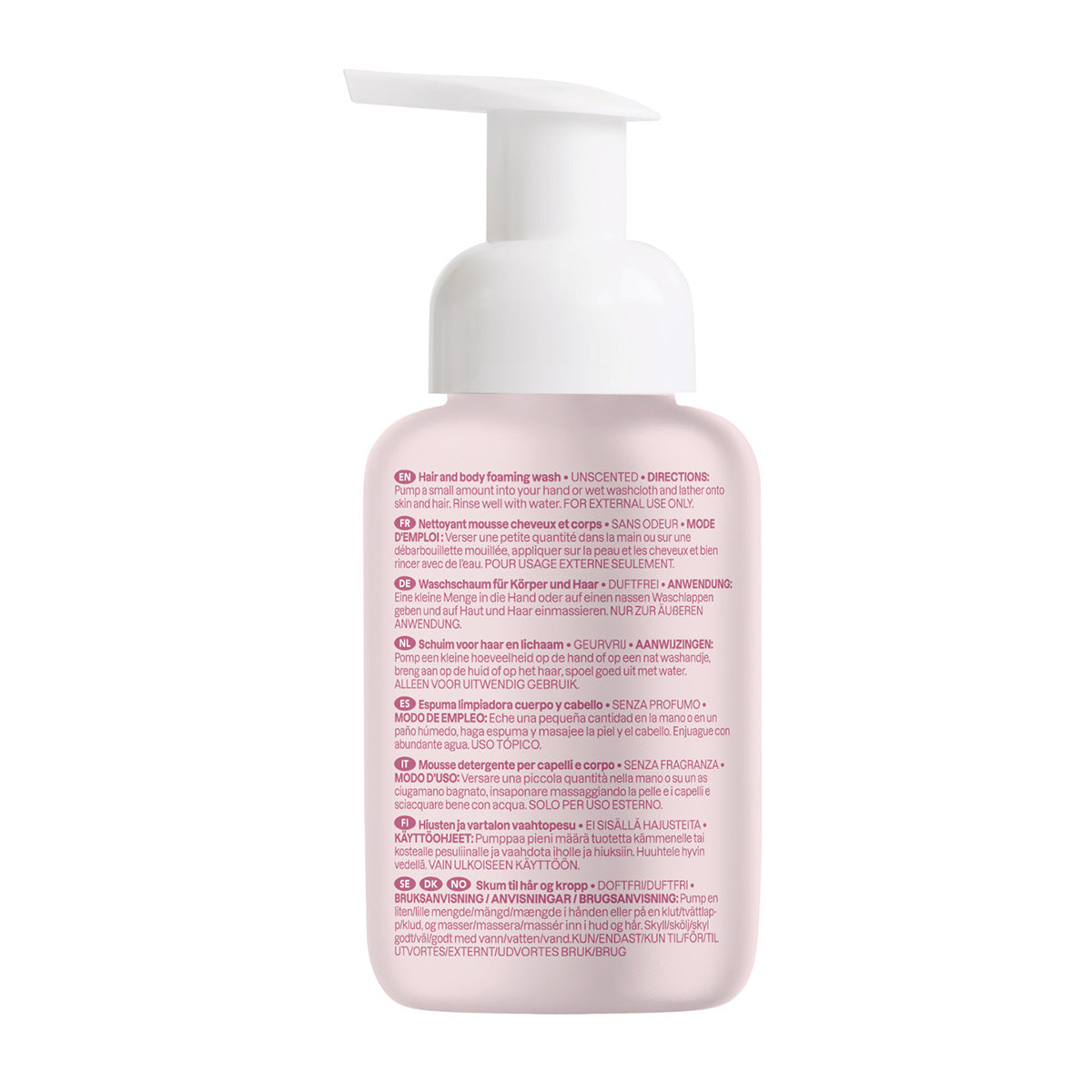 Sabonete líquido espumante para bebé Attitude 2 em 1, sem fragrância, 295 ml