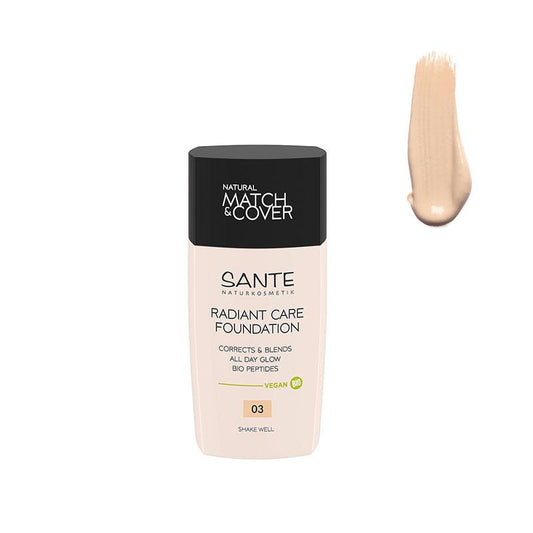 Fluido de Maquilhagem Radiant Care 03 Neutro Linho, Sante 30 ml