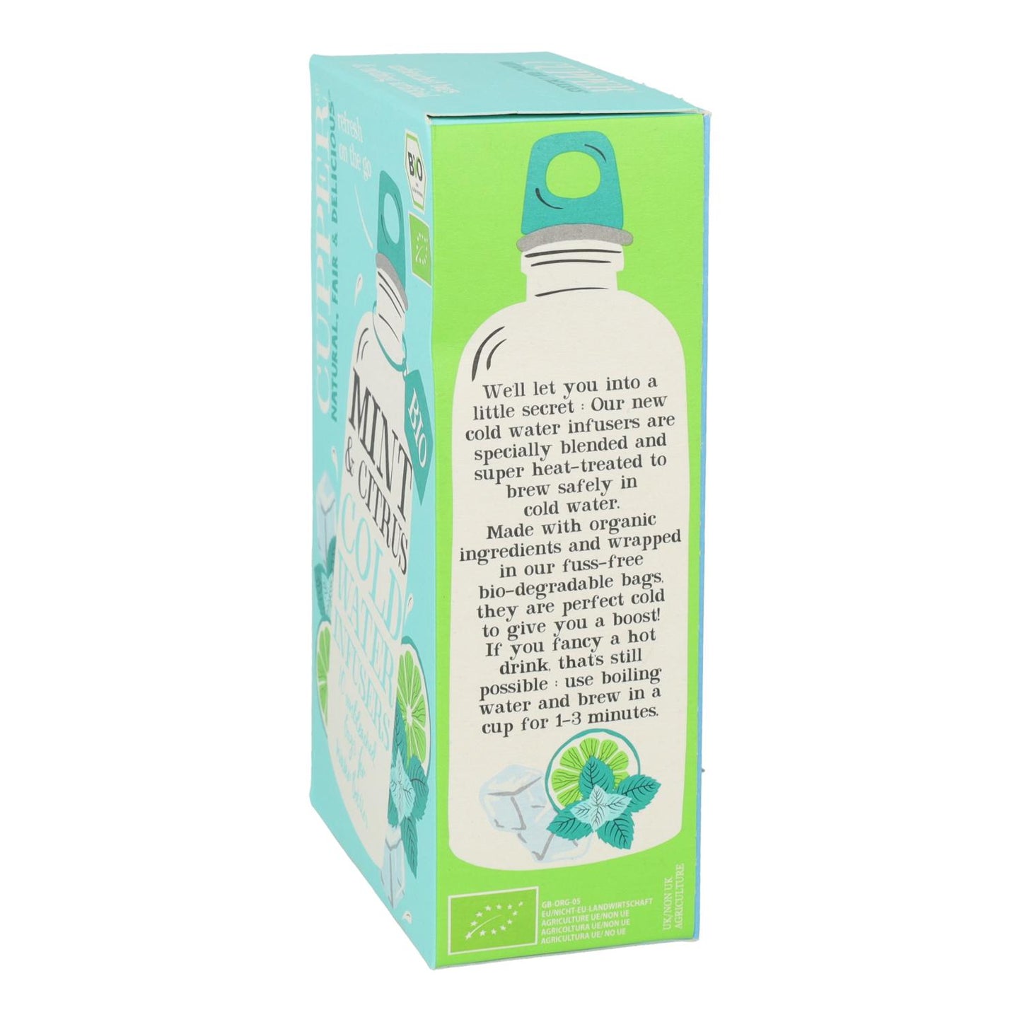 Infusão fria de menta e citrinos Bio Cupper 10 saquetas 