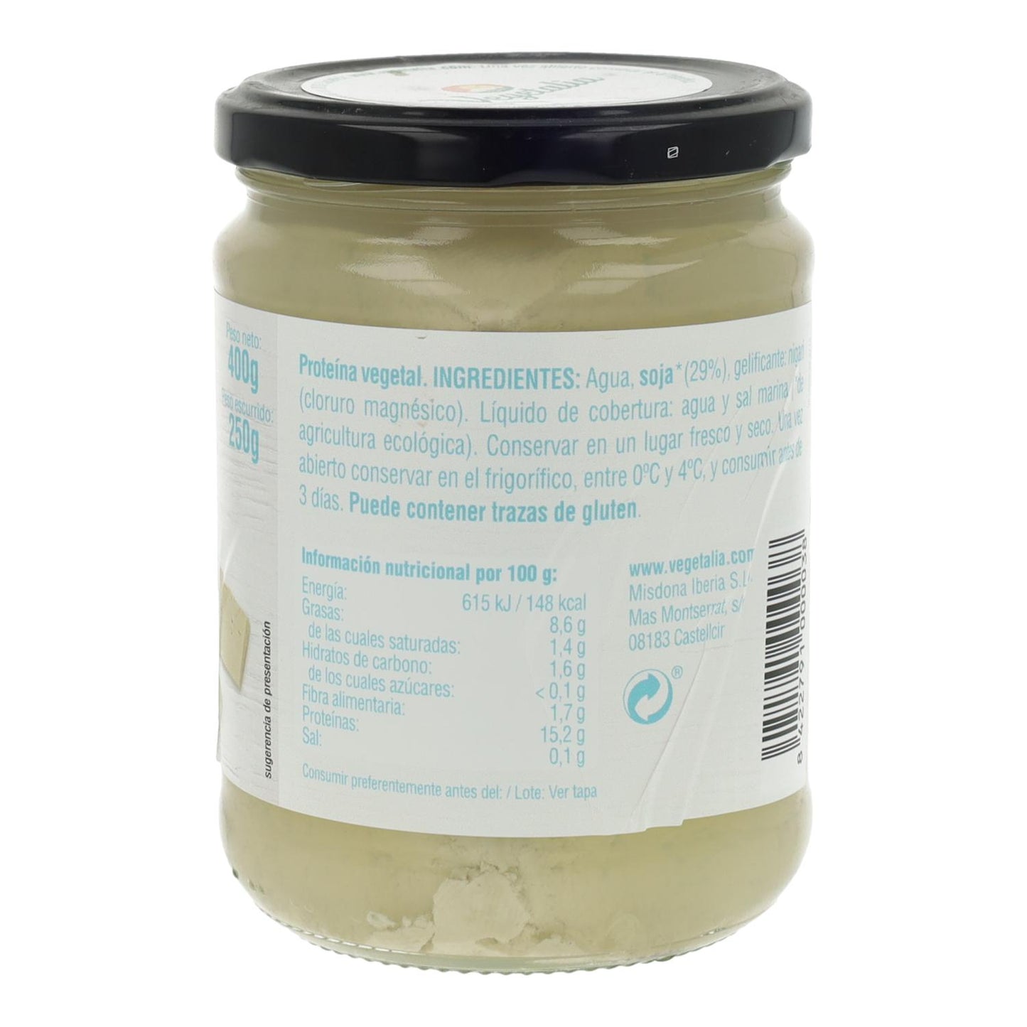 Tofu em lata esterilizado Vegetalia Bio 250g