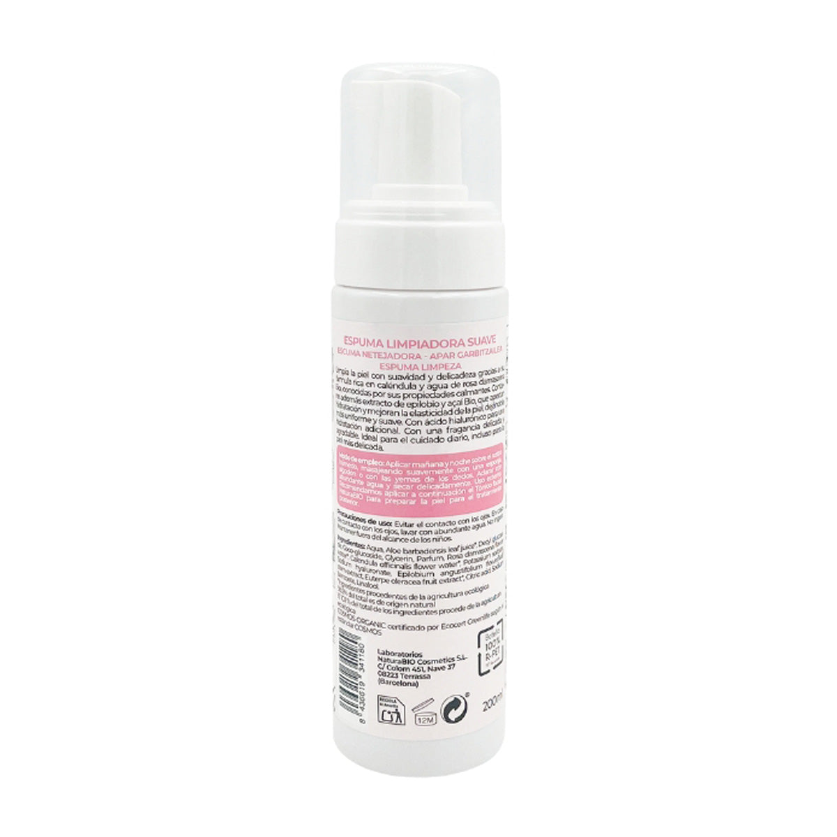 Espuma de Limpeza Suave Naturabio, NATURABIO, 200 ml